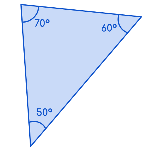 Triangle with angles 50°, 60°, 70°